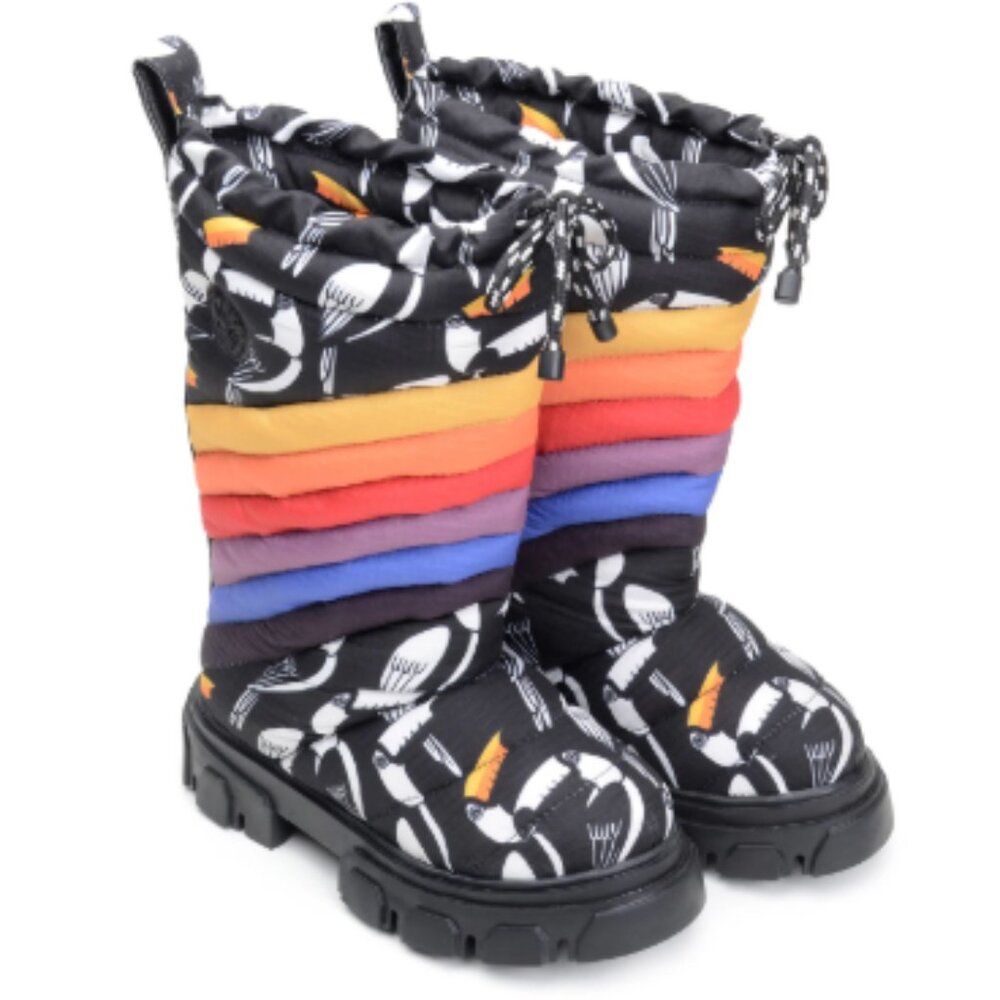 FARM Rio Graphic Toucans Puffy Tall Boot | Size: 5